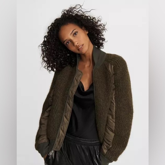 rag & bone Oakes Wool Blend Sweater Bomber - Picture 10 of 12